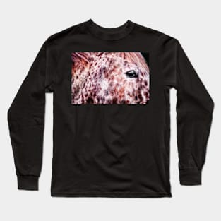 Appaloosa horse head portrait Long Sleeve T-Shirt